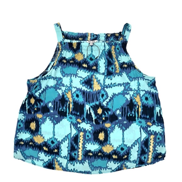 Nic + Zoe Solstice Summer Tank Top Blue Gold Lightweight Cool Plus Size Size XXL - Picture 8 of 11